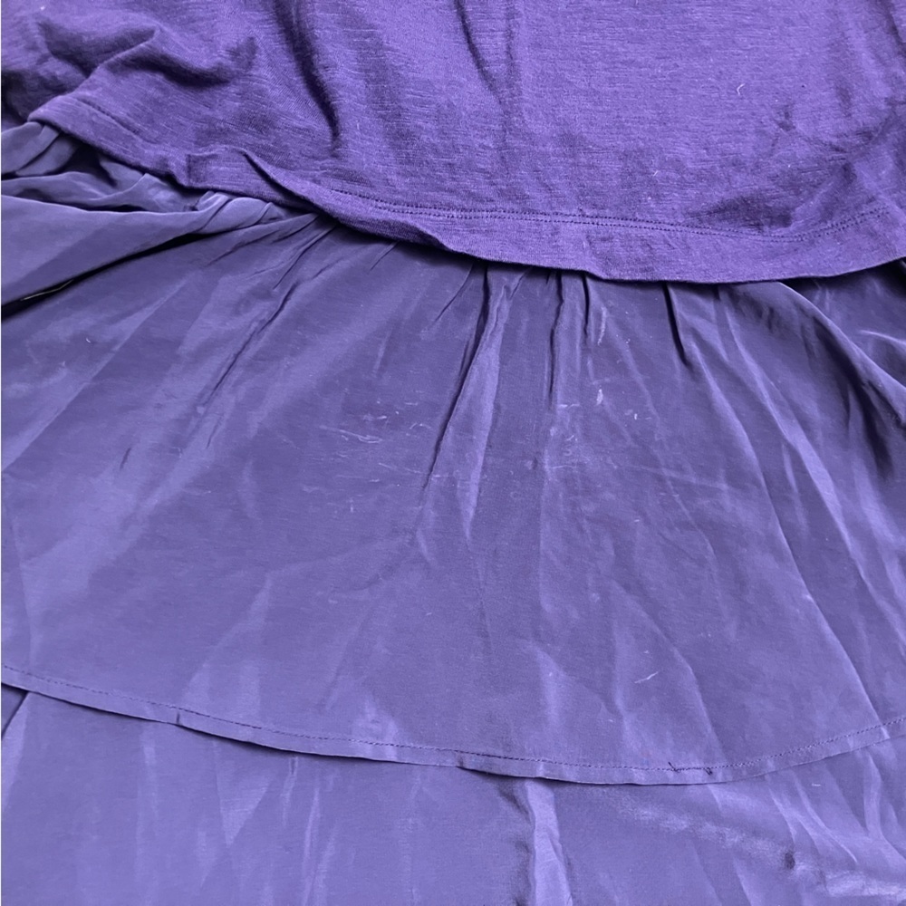ANTHRO POSTMARK peplum top in plum color - Picture 7 of 7